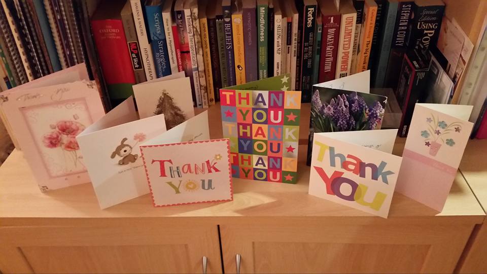 Thank you cards Serenity Hypnotherapy